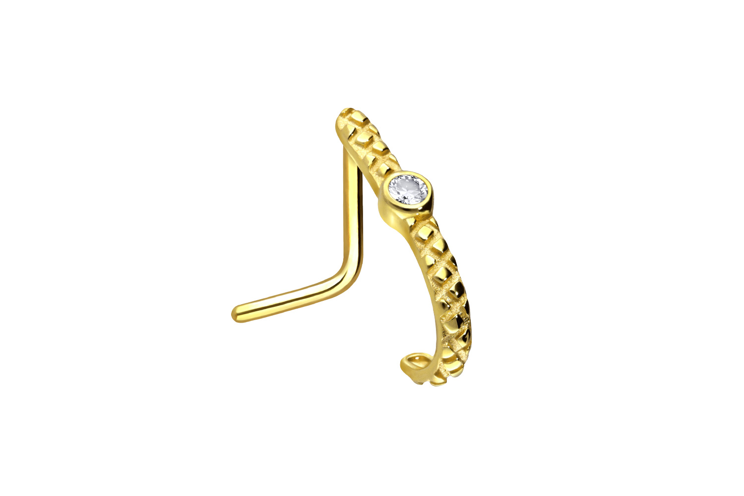 Chirurgenstahl Nasenstecker KRISTALL